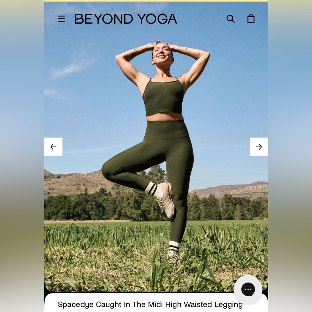 Beyond Yoga Forest Green Activewear Set perfect condition